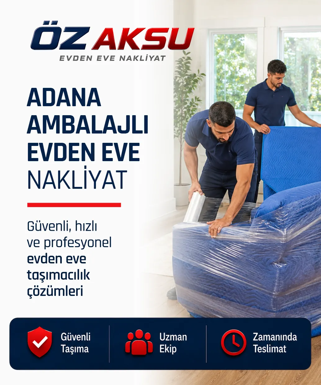 Adana ambalajlı evden eve nakliyat hizmetinde patpat ile eşya paketleme