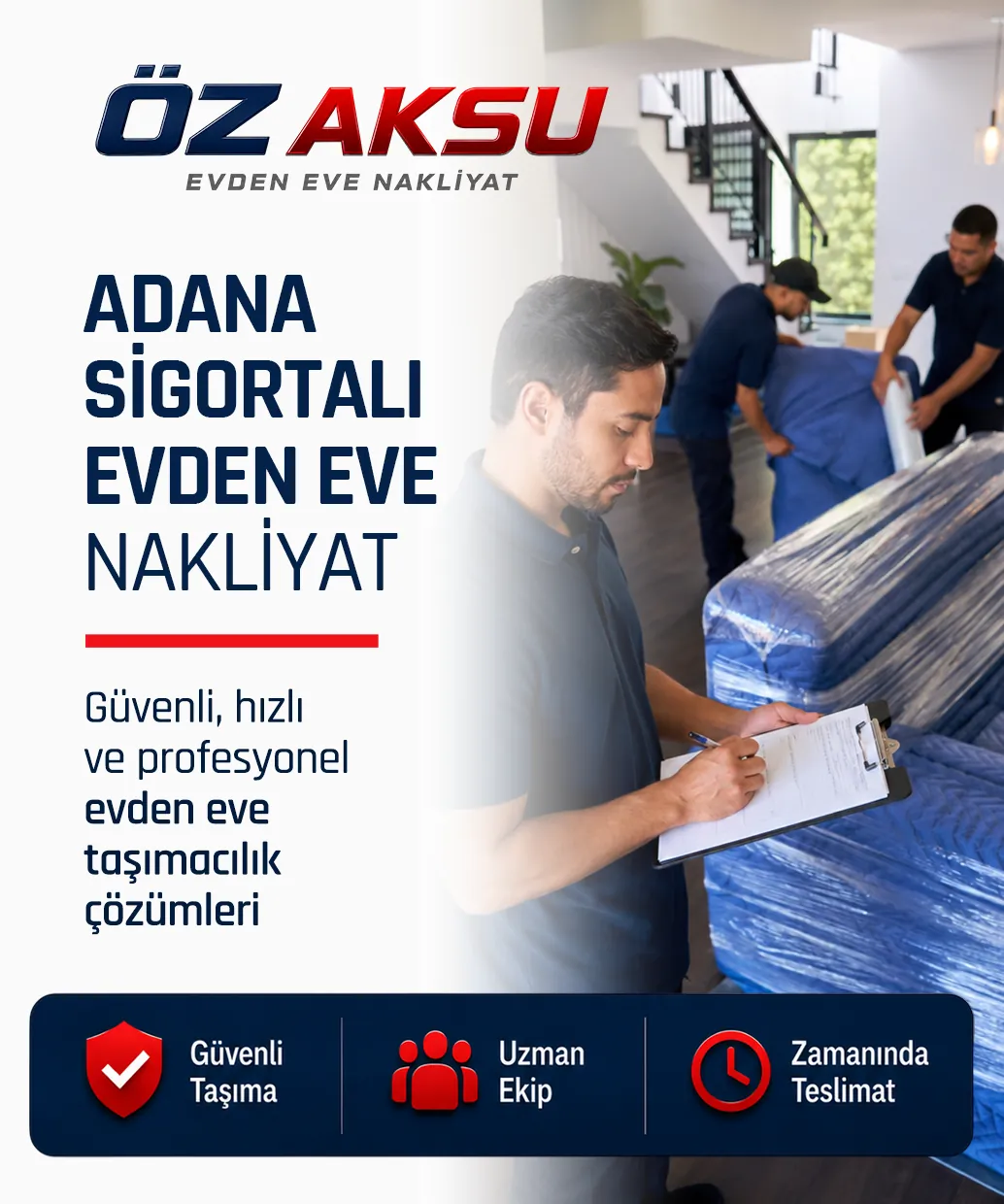 Adana sigortalı evden eve nakliyat hizmetinde güvence altında eşya taşıma